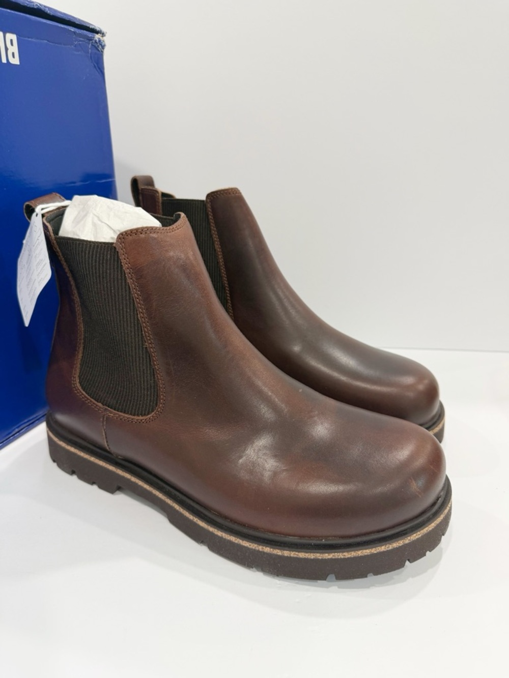 Birkenstock Highwood Slip-On Leather Men’s Chelsea Boots - Chocolate